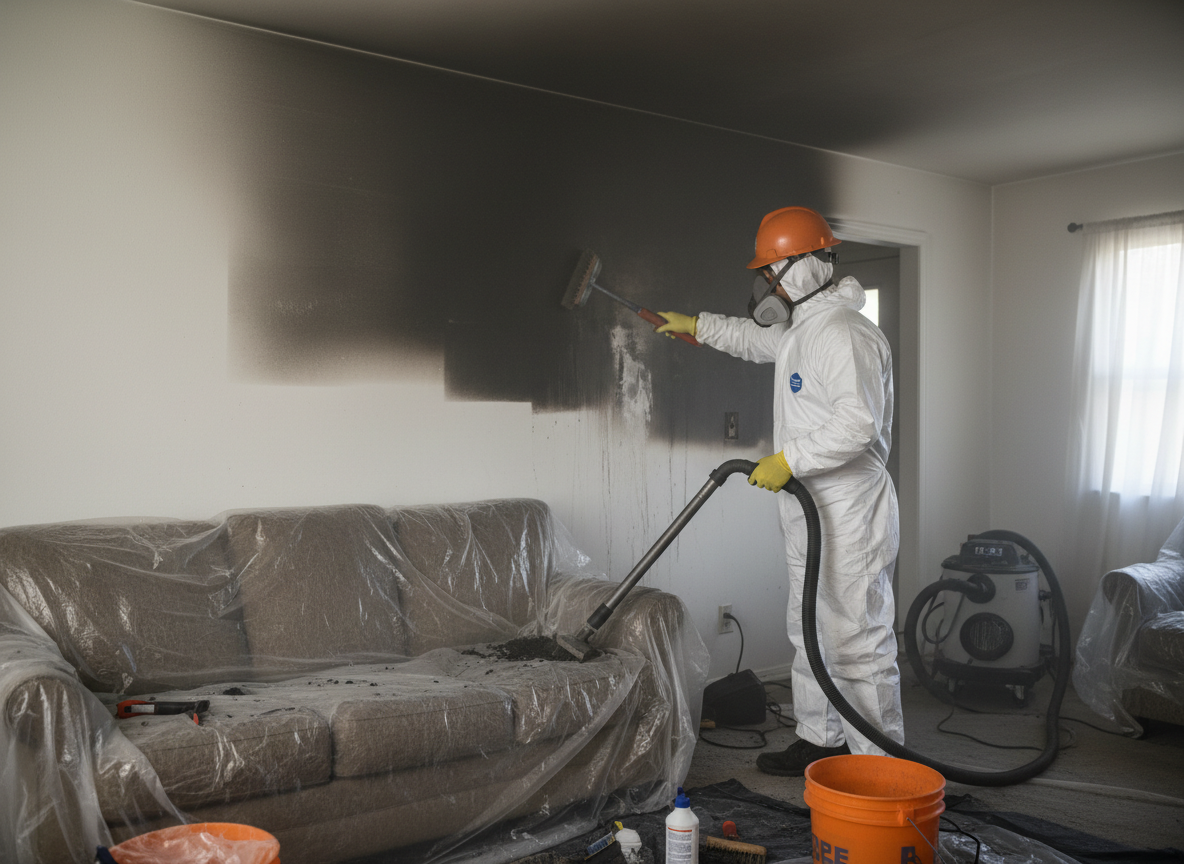fire and smoke damage restoration in Encino