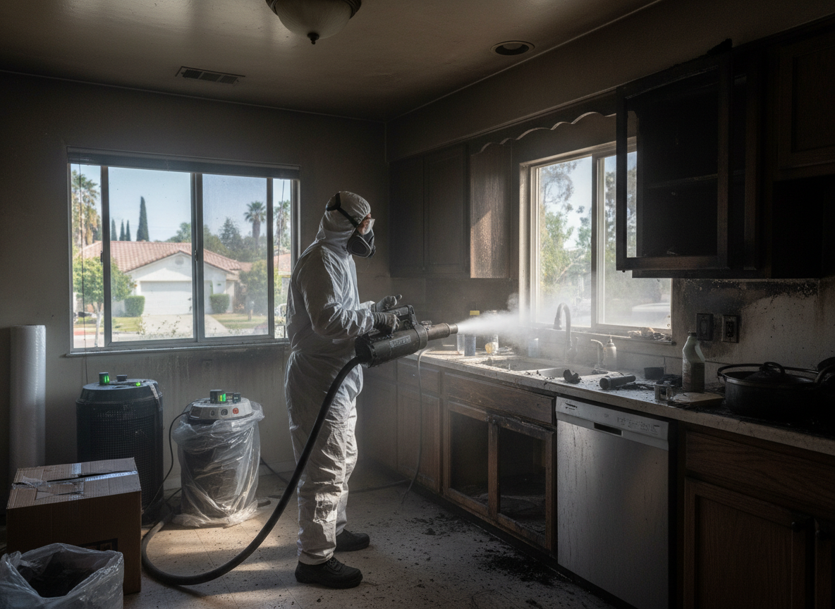 Smoke damage restoration in Encino